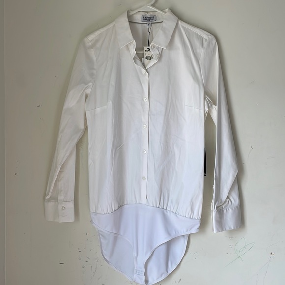 Express Long Sleeve Button Up Bodysuit 